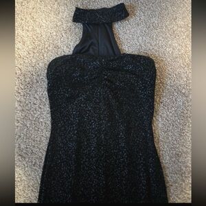 Gunne Sax Strapless Black Dress